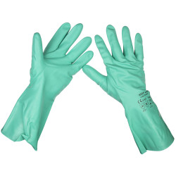 Sealey SSP34 Nitrile Gauntlets for Use with Thinners 355mm Cuffed Pair