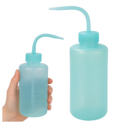 Tryskawka LDPE 250 ml Wąska Szyja Niebieski Punktowy Dozownik