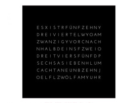 Clock THREEjr (with black faceplate) German version