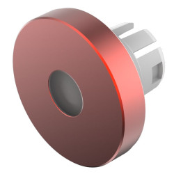 Soczewki do wskaźników, 61-984, Czerwony, Okrągły, średnica: 19.7