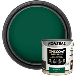 Ronseal KCB.7015103.62504.76 OneCoat EverywhereIndoor Evergreen Matt 2.5l