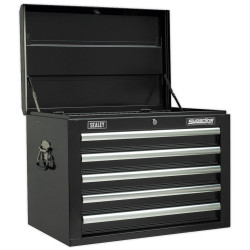 Sealey AP26059TB Topchest 5 Drawer with Ball Bearing Runners - Black