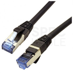 Patchcord S/FTP kat.6A PiMF kabel sieciowy LAN 2x RJ45 linka PoE czarny 15m VALUE