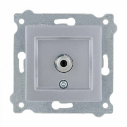 Gniazdo SAT z filtracją, złącze typu F Srebrny 262/10E EXEN