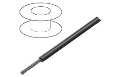 Przewód Hookup Wire Linka Cu 14Awg Pvc Czarny 1000V 30,5M 1559 Bk005