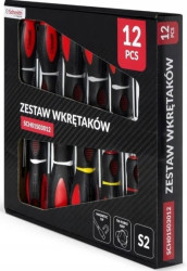 Wkrętaki z magnesem śrubokręty płaski krzyżowy zestaw 12szt. Schmith