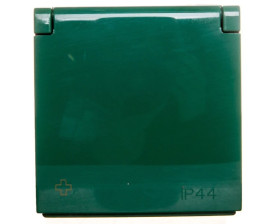 Simon 54 Pokrywa gniazda do wersji IP44 z przesłonami antybakteryjna zielona DGZ1BUZP/AB33