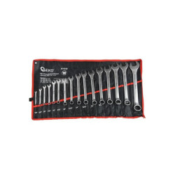 Zestaw kluczy płasko-oczkowych (*) calowych 16el. 1/4"-1,1/4"