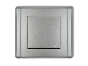 FLEXI Wyłącznik zwierny przycisk "światło" srebrny metalik 7FWP-5 KARLIK