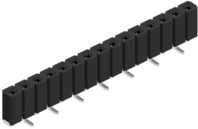 Socket header, 15 pole, pitch 2.54 mm, angled, 10027095