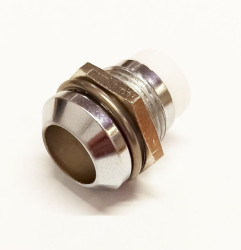 RTM1090 oprawka metalowa chromowana diody LED 10mm; wypukła