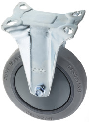 Koło samonastawne średnica kabla 125mm Płyta RS PRO 90kg wysokość całkowita 165mm