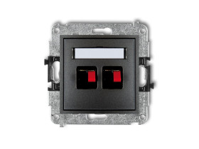 MINI Gniazdo głośnikowe podwójne grafitowy 11MGG-2 KARLIK