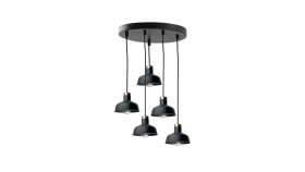 Lampa Wisząca Nowoczesna 5Xe27 Hebe Black