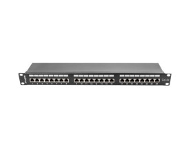 Patch panel 24 PORT 1U kat.5e ekranowany czarny PPS5-1024-B