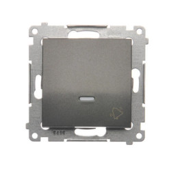 Simon 54 Premium Przycisk dzwonek” z podświetleniem LED (moduł) 16AX, 250V~, zaciski śrubowe antracyt DD1AL.01/48