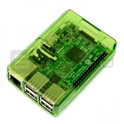 Obudowa Raspberry Pi Model 3B+/3B/2B - zielona z dostępem GPIO