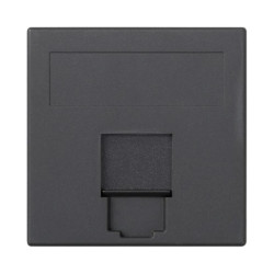 Simon Connect Płytka S500, 1x RJ z osłoną PANDUIT szary grafit 50019085-038