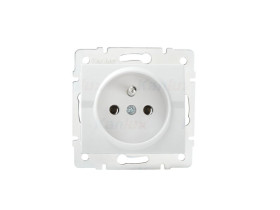 LOGI Gniazdo pojedyncze francuskie 02-1251-102 białe 25090 KANLUX