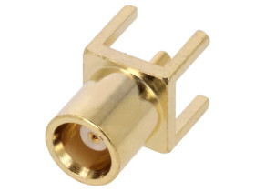 Złącze MCX żeńskie proste 50 ohm THT teflon złocony 1-1337581-0