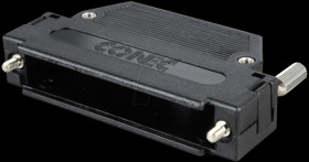 165X10169XE D-sub cap for 37-pin D-sub, black, straight