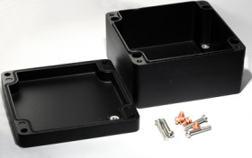 Aluminum die cast enclosure, (L x W x H) 160 x 160 x 90 mm, black (RAL 9005), IP66, 1590Z160BK