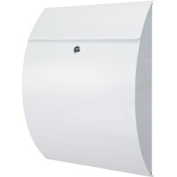 Burg W&#xE4;chter 38680 RIVIERA 835 Steel Letterbox White Galvanised C4 Slot