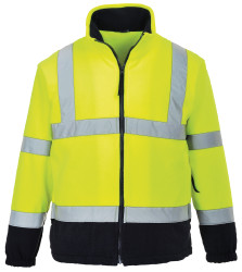 Polar odblaskowy, rodzaj Męski, XXXL, Filc, Granatowy/żółty