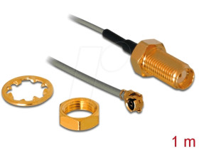 89919 Antenna Cable SMA jack bulkhead to MHF® I plug
