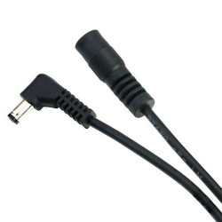 1M Right Angle Male to Female 2.1mm x 5.5mm DC Extension Lead Connector