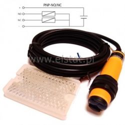Czujnik foto G18R2PH z lustrem PNP NO+ NC; 2m