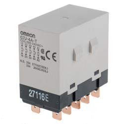 Przekaźnik mocy 240V ac 4PST-NO Omron 25 A 2.6W Montaż na panelu 100 MO Szybkie łączenie