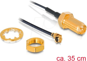 88379 HF antenna cable RP-SMA female, MHF® I male, 35 cm