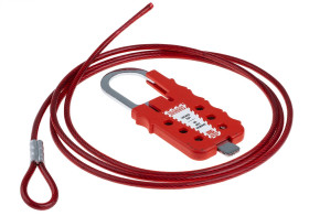 Blokada Blokada kabla RS PRO Czerwony zamki: 6