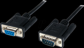 SCNM9FM1MBK 1m Black DB9 RS232 Null Modem Cable F/M