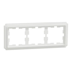 Ramka 3-krotna, Merten, D-Antique, biały lotos