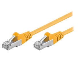 F/UTP5-CCA-150YL Patch cord F/UTP 5e linka CCA PVC żółty 15m 26AWG