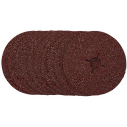 Draper 68618 Fibre Sanding Discs, 125mm, 24 Grit, (Pack of 10)