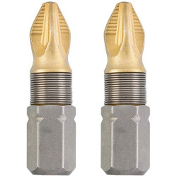 kwb 124102 Bit set PZ 2 steel titanium nitrated 2 pcs 600% life boost