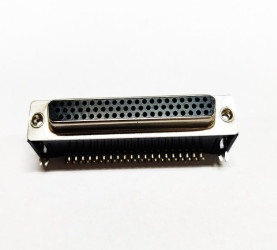 Złącze D-Sub 62-pinowe Żeński Kąt Proste Przewlekany Kąt prosty raster 2.41mm Złoto