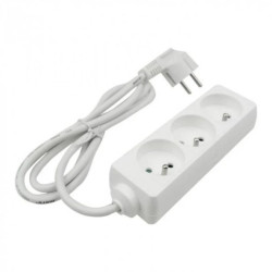 Przedłużacz 3 gniazda 1.5m z/u 3x1.0mm2 BIAŁY