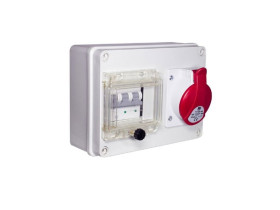 Rozdzielnica budowlana RB 4M gniazda 1x16A/5 okienko IP44 R-BOX 190 B.18.190-1 PAWBOL