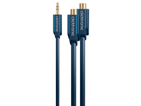 Adapter 3,5mm wtyk / 2x RCA gniazdo 0,1m Clicktronic
