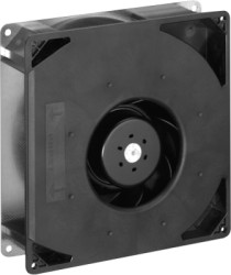 DC radial fan, 24 V, 220 x 220 x 56 mm, 209 m³/h, 66 dB, ball bearing, ebm-papst RG 160-28/14 N