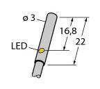Turck Czujnik indukcyjny podtynkowy PNP, Zamykający BI1-EH03-AP6X