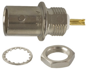 Złącze koncentryczne Montaż na panelu Żeński 50Ω typ złącza Złącze BNC Lutowane