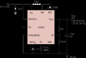 40V, 2.5A, Low I Synchronous Step-Up Silent Switcher with PassThru
