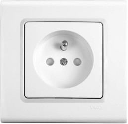 Linnera S Gniazdo Z Uziemieniem Z Przesłonami Styków, Kolor Biały / 91440045