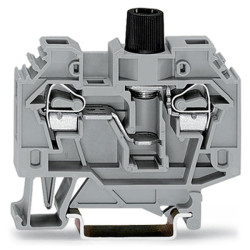 WAGO 282-126 13mm 2-cond. Fuse 5x25mm Trm. Block w Indicator Grey AWG 24-10