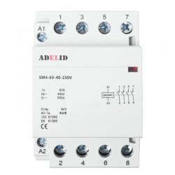 Stycznik modułowy 40A 230V 4xNO SM4 63-40-230V